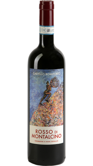 Bottle of Castello Romitorio Rosso di Montalcino 2019 wine 750 ml