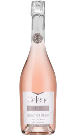 Bottle of Celene Saphir Cremant de Bordeaux Brut Rose wine 750 ml