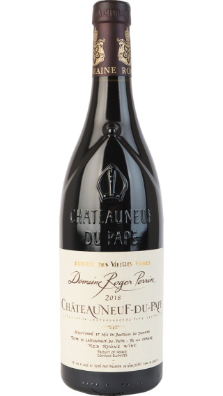 Bottle of Domaine Roger Perrin Chateauneuf du Pape Reserve Vieilles Vignes 2018 wine 750 ml