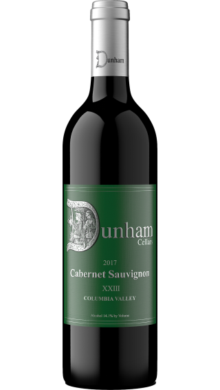 Bottle of Dunham Cellars Cabernet Sauvignon XXIII 2017 wine 750 ml