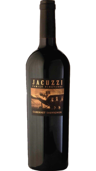 Bottle of Jacuzzi Family Vineyards Cabernet Sauvignon 2017 wine 750 ml