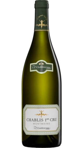 Bottle of La Chablisienne Chablis Premier Cru Montmains 2021 wine 750 ml