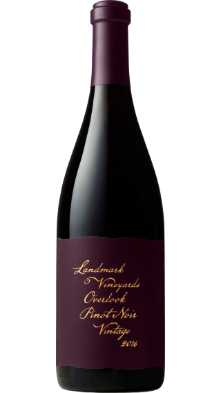 Bottle of Landmark Vineyards Overlook Pinot Noir 2016 wine 750 ml