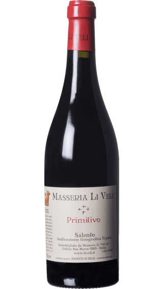 Bottle of Li Veli Askos Primitivo 2021 wine 750 ml