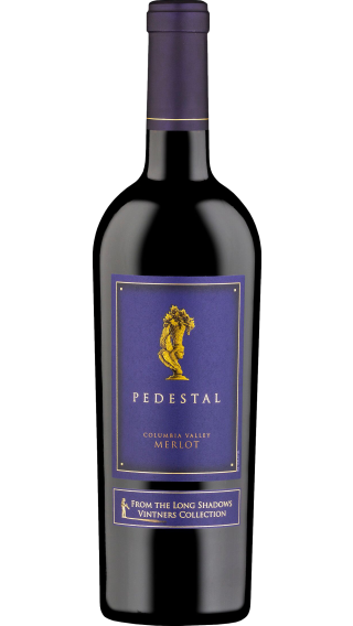 Bottle of Long Shadows Pedestal Merlot 2017 wine 750 ml