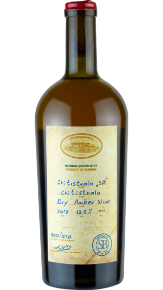 Bottle of Tchotiashvili Chitistvala 2017 wine 750 ml