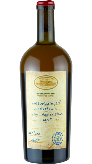 Bottle of Tchotiashvili Chitistvala 2019 wine 750 ml