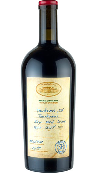 Bottle of Tchotiashvili Tavkveri 2017 wine 750 ml