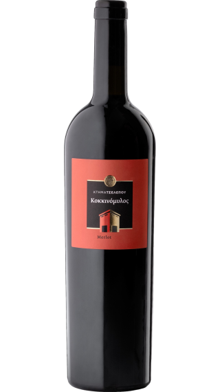 Bottle of Tselepos Kokkinomilos Merlot 2019 wine 750 ml