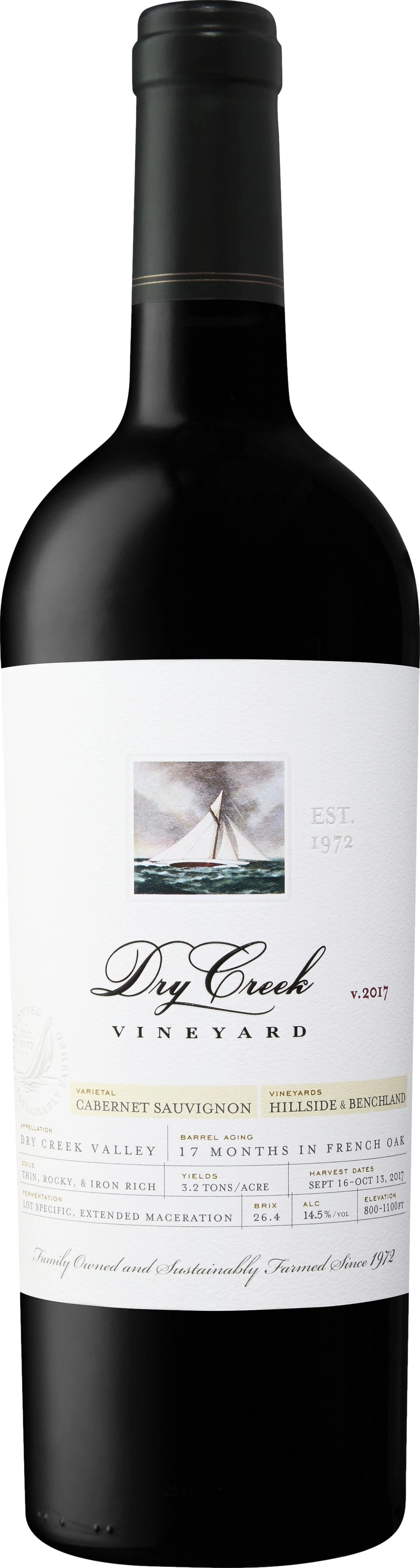 Dry Creek Cabernet Sauvignon 2018 Červené 14.5% 0.75 l (holá láhev)