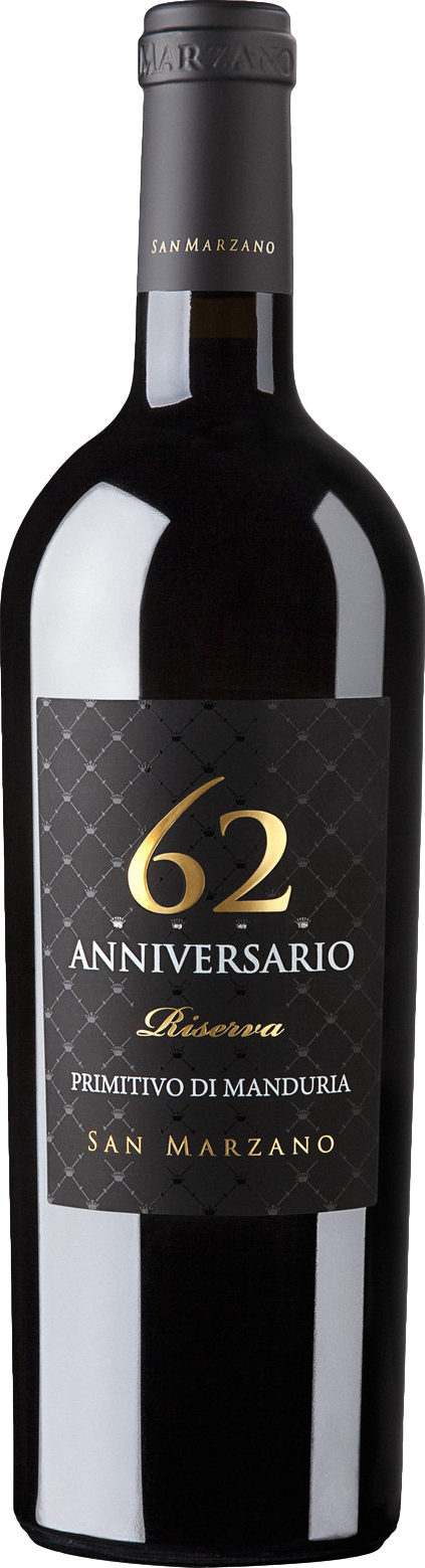 Cantine San Marzano Primitivo di Manduria 2019 Riserva Anniversario 62, 0,75l