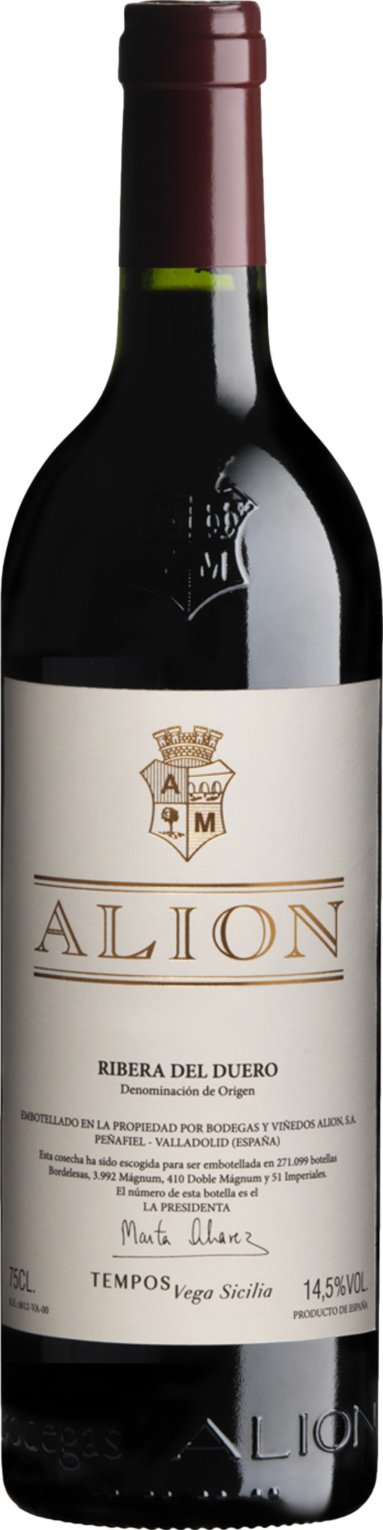 Vega Sicilia Alion 2019 Červené 15.0% 0.75 l (holá láhev)