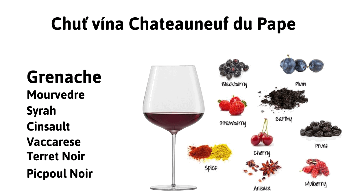 Chuť vína Chateauneuf du Pape